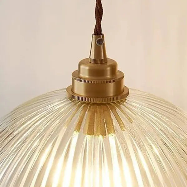 Modern Simple Clear Glass Dome Pot Lid 1-Light Pendant Light Cuvalon