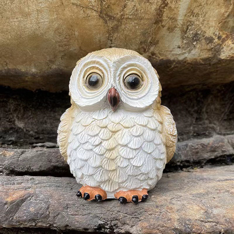 Solar Modern Creative Resin Owl Decoration LED Outdoor Landscape Light Cuvalon