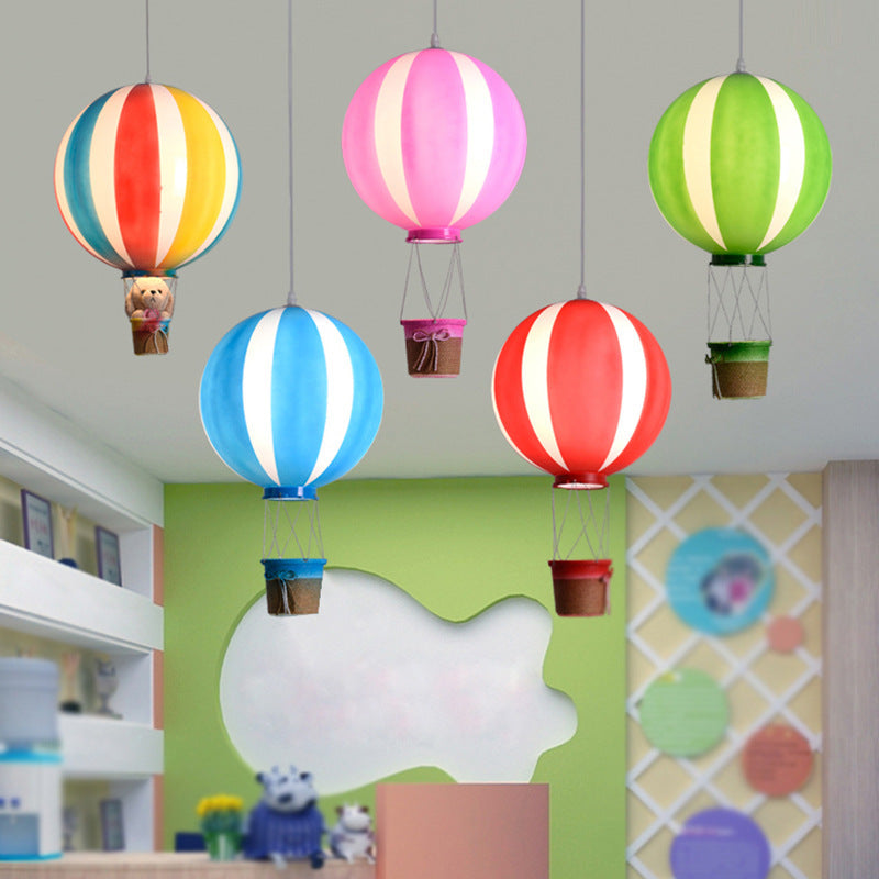 Scandinavian Modern Creative Hot Air Balloon Iron Acrylic 1-Light Pendant Light Cuvalon