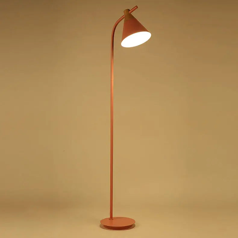 Nordic Creative Macaron Cone Shade 1-Light Standing Floor Lamp Cuvalon