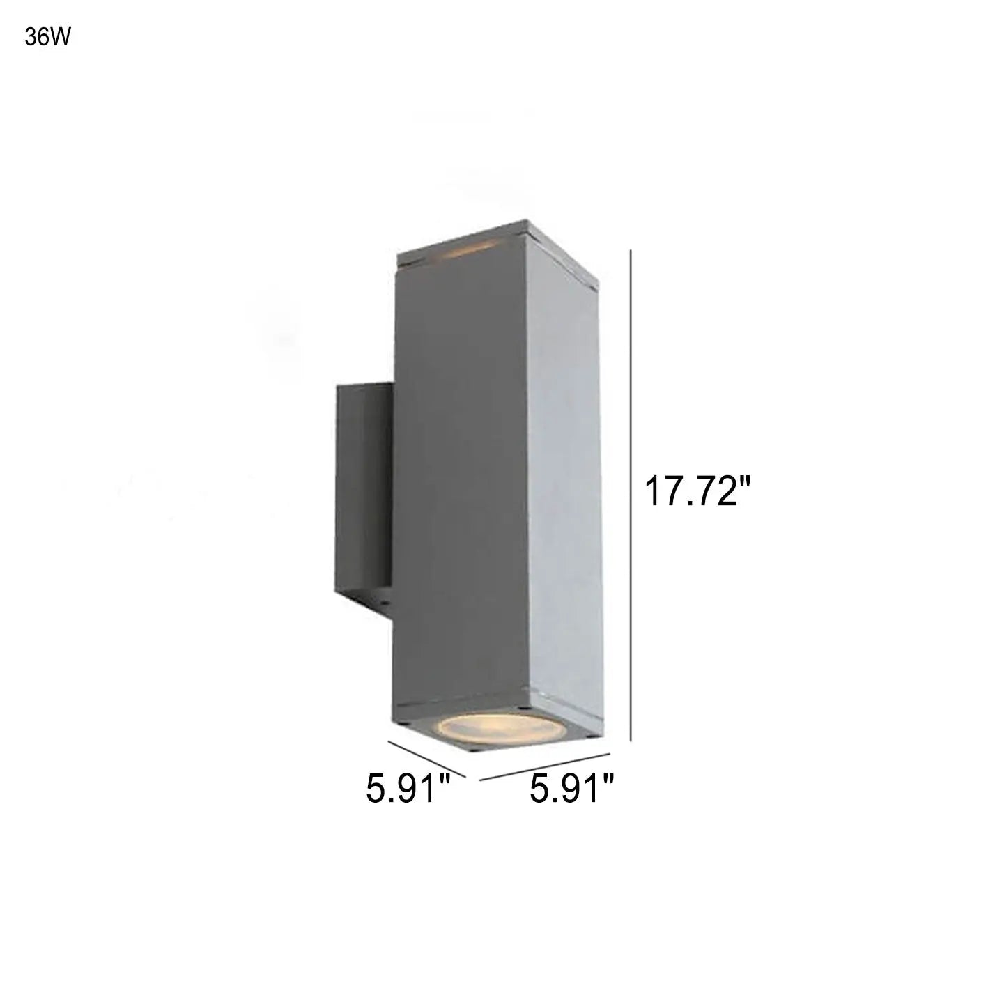Modern Minimalist Square Column LED Luminous Outdoor Waterproof Wall Sconce Lamp Cuvalon