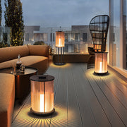 Modern Simplicity Cylinder Glass Stainless Steel 1-Light Landscape Light For Outdoor Patio Cuvalon