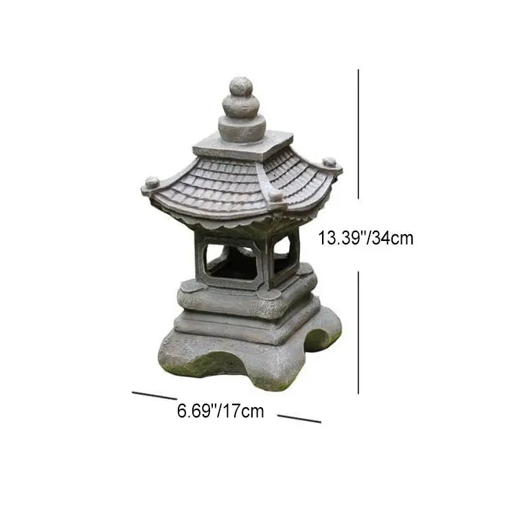 Japanese Zen Solar Waterproof Pagoda Stone LED Outdoor Garden Decoration Landscape Light Cuvalon