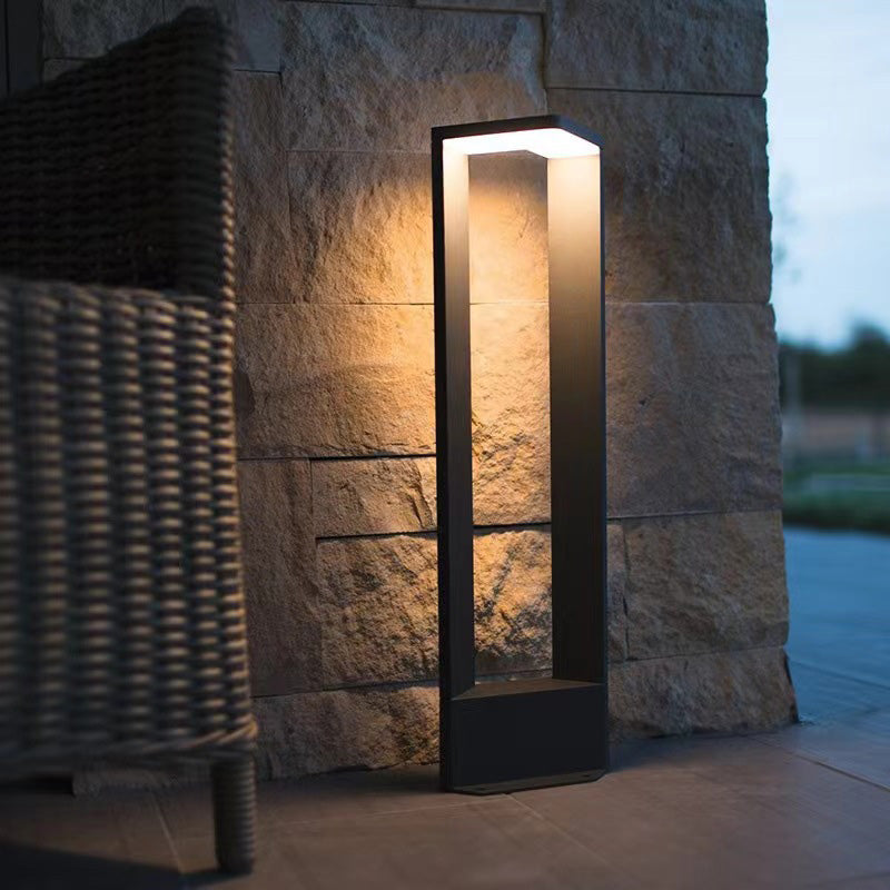 Modern Minimalist Waterproof Rectangular Aluminium Acrylic LED Landscape Lighting Outdoor Light For Outdoor Patio Cuvalon