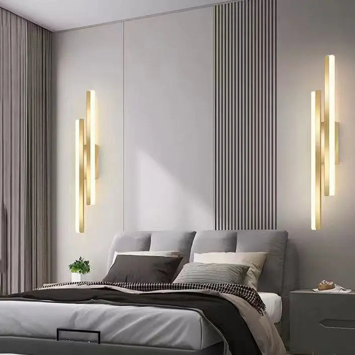 Modern Minimalist Lines Iron Acrylic LED Wall Sconce Lamp Cuvalon