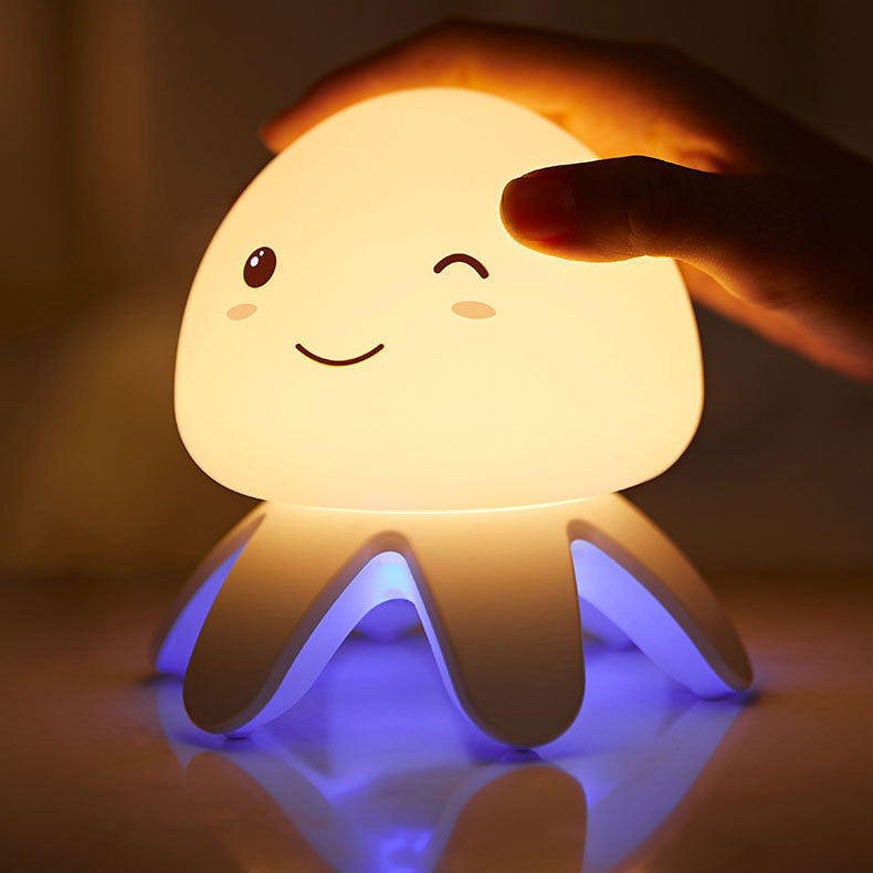 Creative Silicone Jellyfish Music USB Rechargeable Remote Control LED Night Light Table Lamp Cuvalon