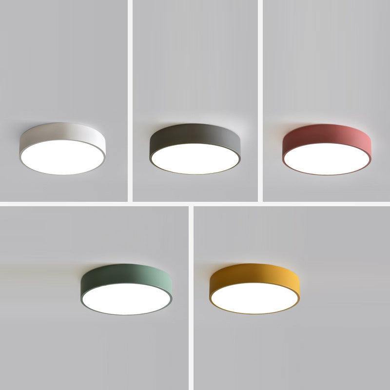 Modern Minimalist Round Iron Acrylic LED Flush Mount Ceiling Light For Living Room Cuvalon