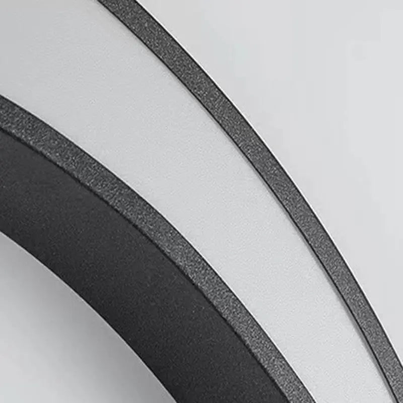 Modern Minimalist Crescent Circle Stainless Steel PC Waterproof LED Wall Sconce Lamp For Outdoor Patio Cuvalon
