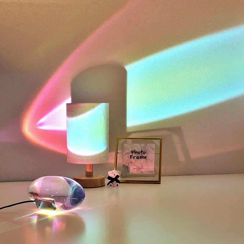 Creative Crystal Projection Angel Eye LED Table Lamp Cuvalon
