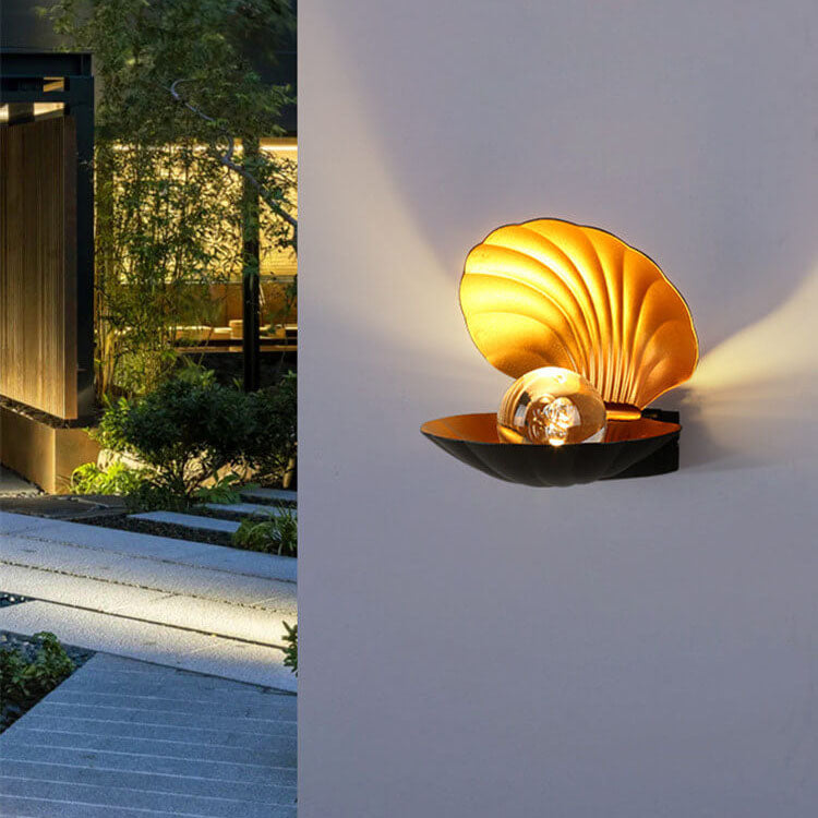 Outdoor Waterproof Creative Shell Aluminum LED Wall Sconce Lamp Cuvalon