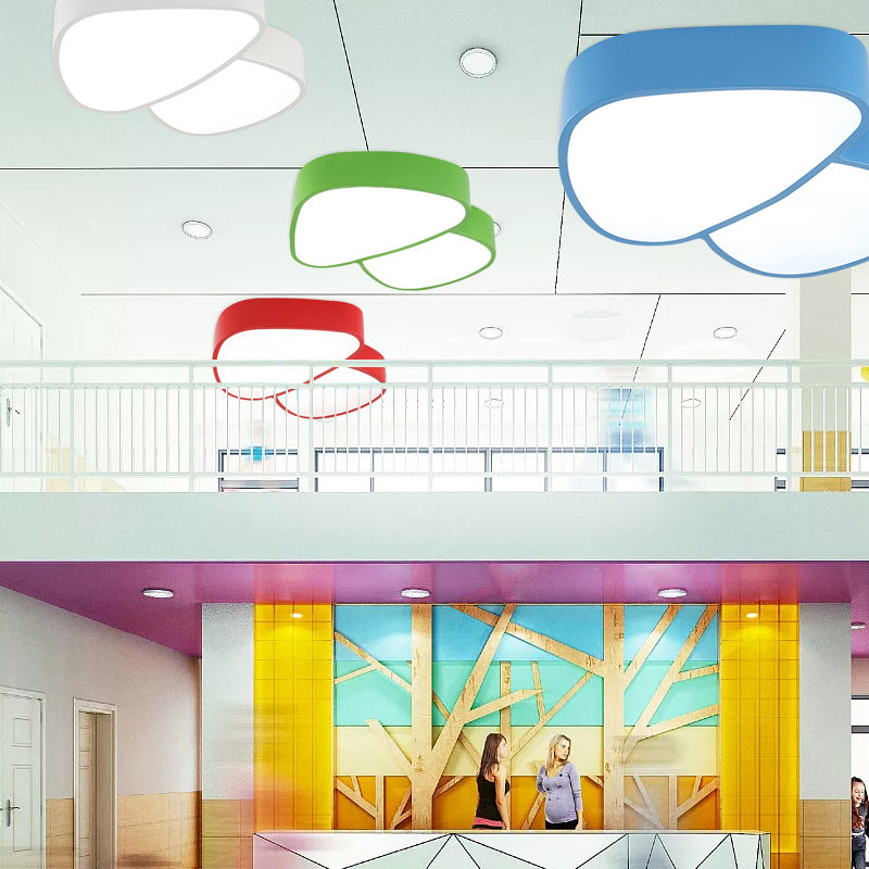 Modern Art Deco Kids Iron Acrylic Mushroom LED Flush Mount Ceiling Light For Bedroom Cuvalon