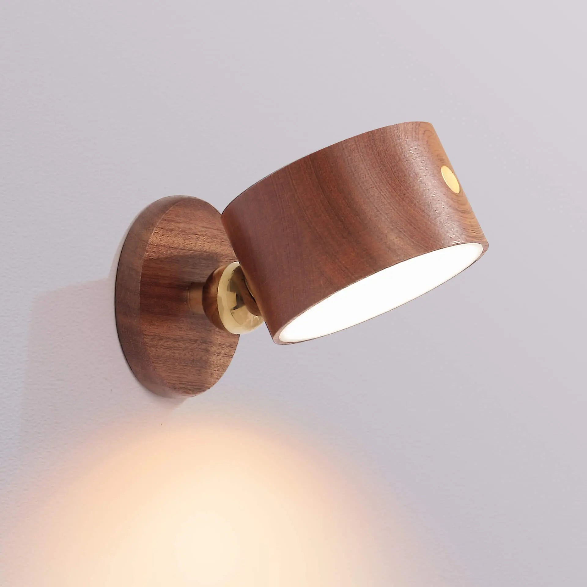 Simple Wooden USB Rechargeable Touch Magnetic LED Night Light Wall Sconce Lamp Cuvalon