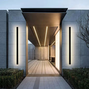 Modern Minimalist Long Rectangular Aluminum Acrylic LED Wall Sconce Lamp For Garden Cuvalon