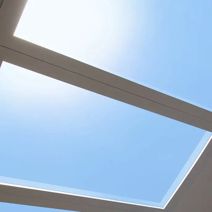 Modern Minimalist Smart Blue Sky Metal LED Flush Mount Ceiling Light for Living Room Cuvalon