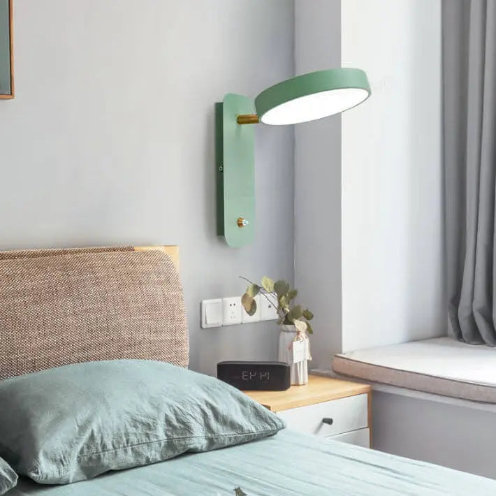 Nordic Simple Round Rotatable Switch LED Reading Wall Sconce Lamp Cuvalon