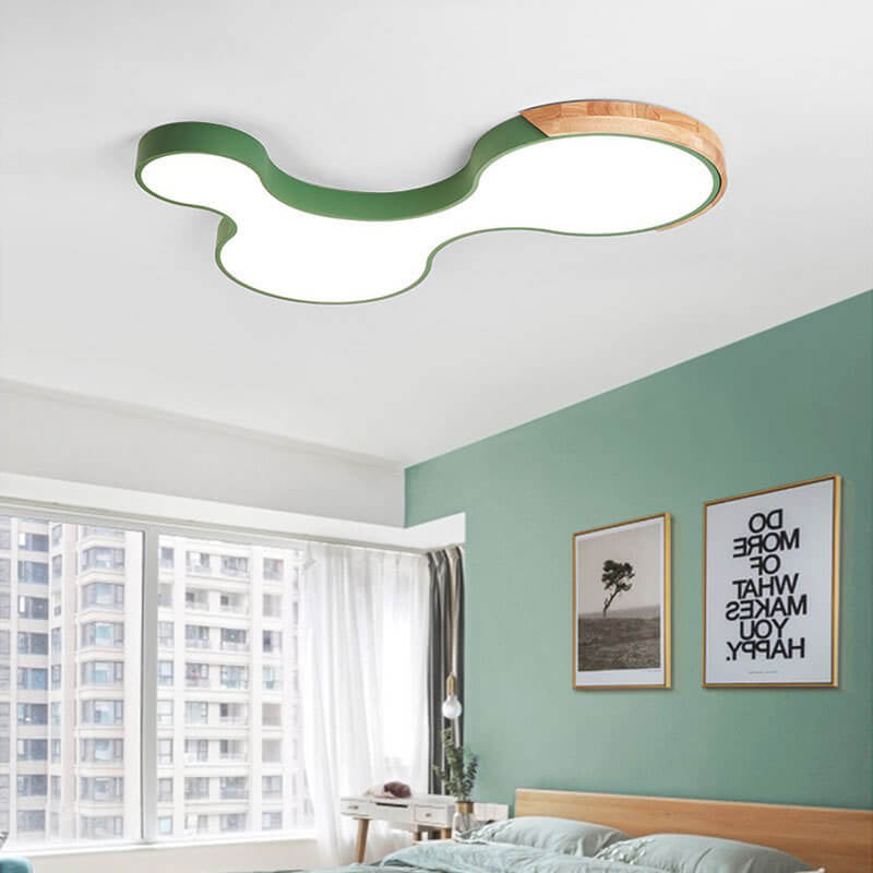 Nordic Macaron Shaped Block Clouds LED Flush Mount Ceiling Light Cuvalon