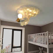 Modern Creative Spray Airplane Cotton 1/3/5-Light Kids Flush Mount Ceiling Light Cuvalon