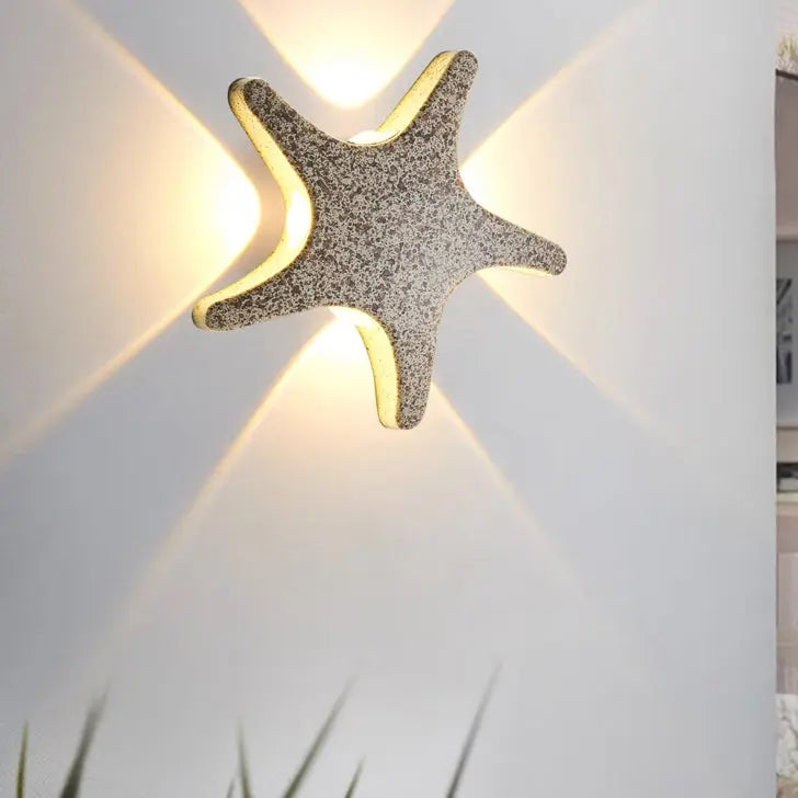 Contemporary Simplicity Aluminum Starfish Design LED Waterproof Wall Sconce Lamp For Outdoor Patio Cuvalon