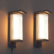 Industrial Waterproof Rectangular PC Striped Shade LED Outdoor Wall Sconce Lamp Cuvalon