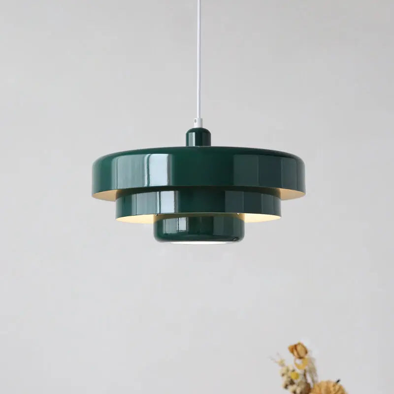 Nordic Vintage Multi-Layered Round Metal 1-Light Pendant Light Cuvalon