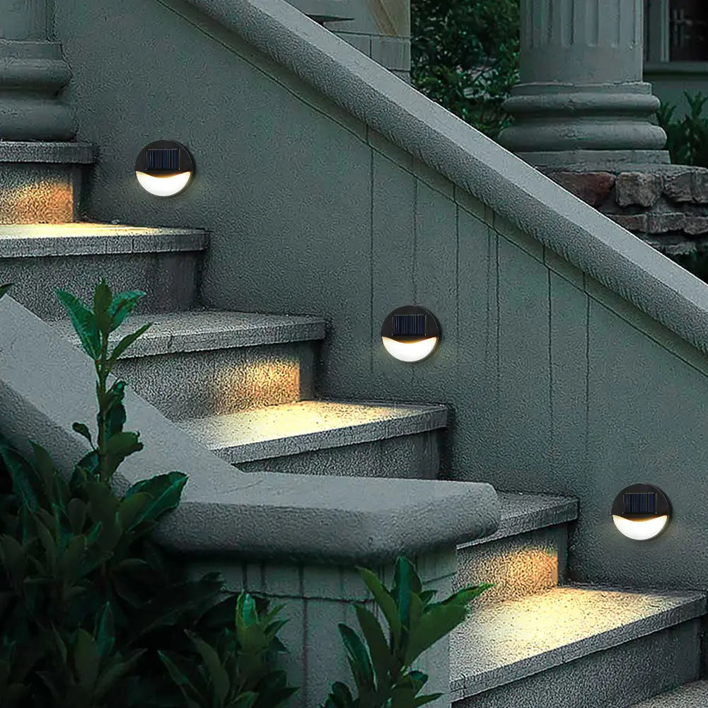 Outdoor Solar Round Square LED Waterproof Patio Step Light Cuvalon