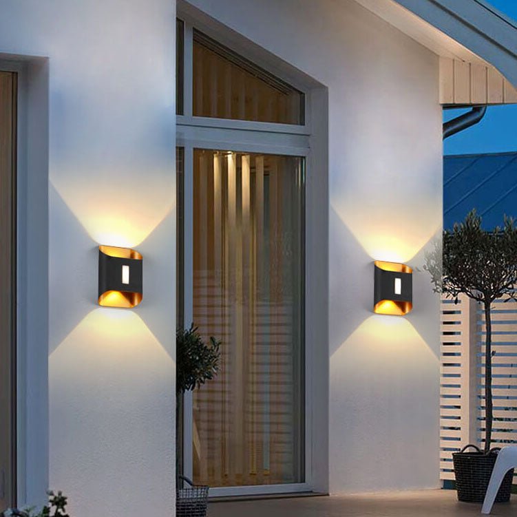 Modern Aluminum Lens Outdoor Waterproof Patio LED Wall Sconce Lamp Cuvalon