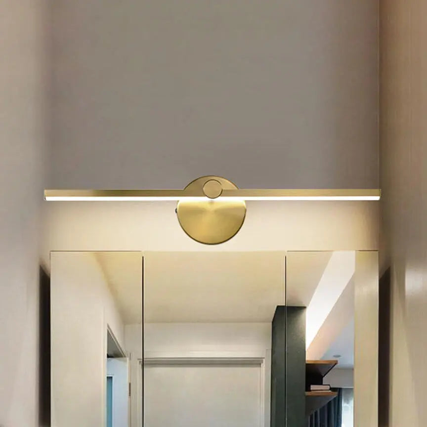 Nordic Minimalist Aluminum Long Bar Switch LED Mirror Wall Sconce Lamp Cuvalon