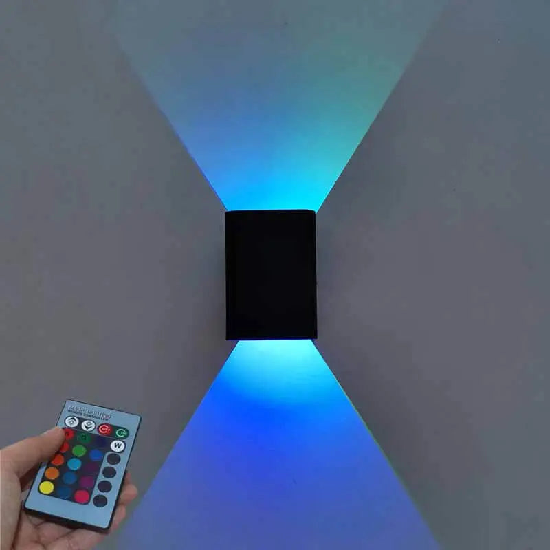 Modern Square Aluminum LED RGB Wall Sconce Lamp Cuvalon