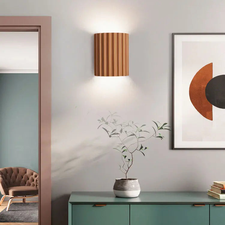 Contemporary Nordic Resin Tiles 2-Light Wall Sconce Lamp For Bedroom Cuvalon