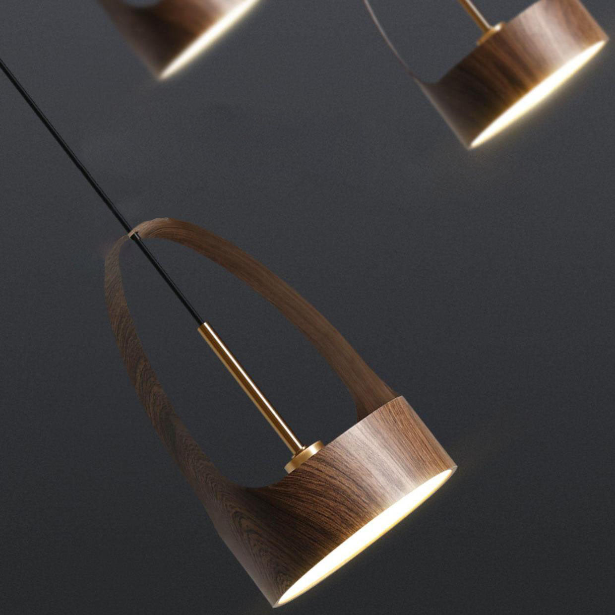 Contemporary Scandinavian Round Iron Acrylic LED Pendant Light For Bedroom Cuvalon