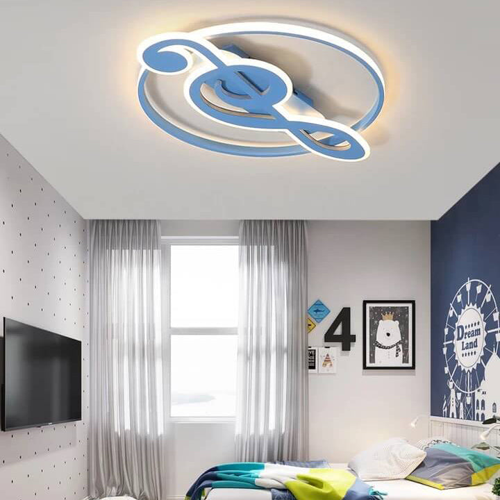 Nordic Creative Music Notes Design LED Flush Mount Ceiling Light Cuvalon