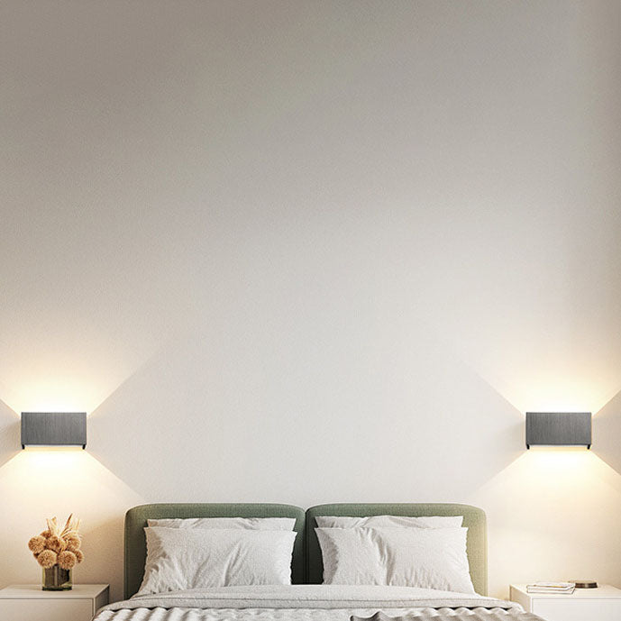 Nordic Minimalist Aluminum Square Flat Adjustable Beam LED Reading Wall Sconce Lamp Cuvalon