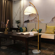 Retro Zen Simulation Bamboo Pole 1-Light Standing Floor Lamp Cuvalon