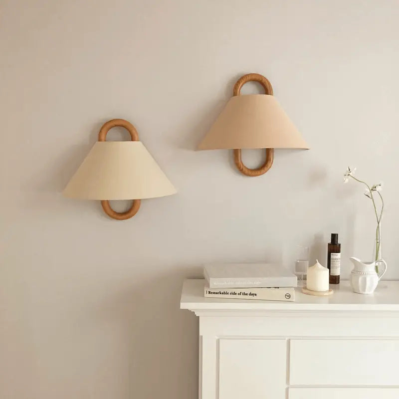 Modern Original Solid Wood Pleated Semi-Circle 1-Light Wall Sconce Lamp Cuvalon