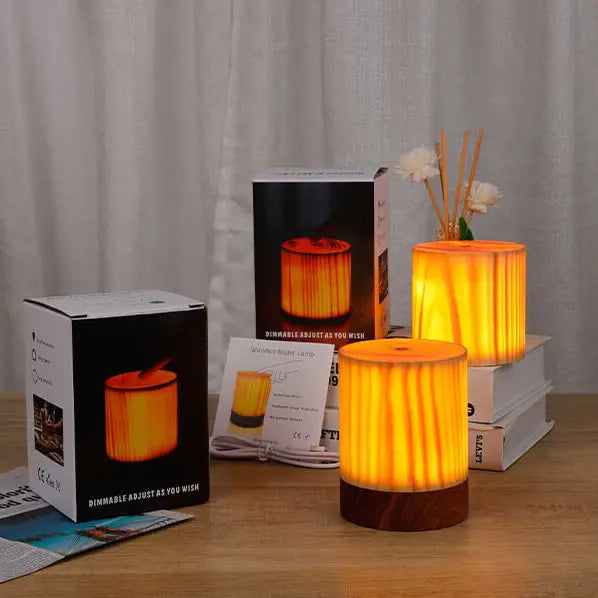 Creative Wood LED Touch Night Light Table Lamp Cuvalon