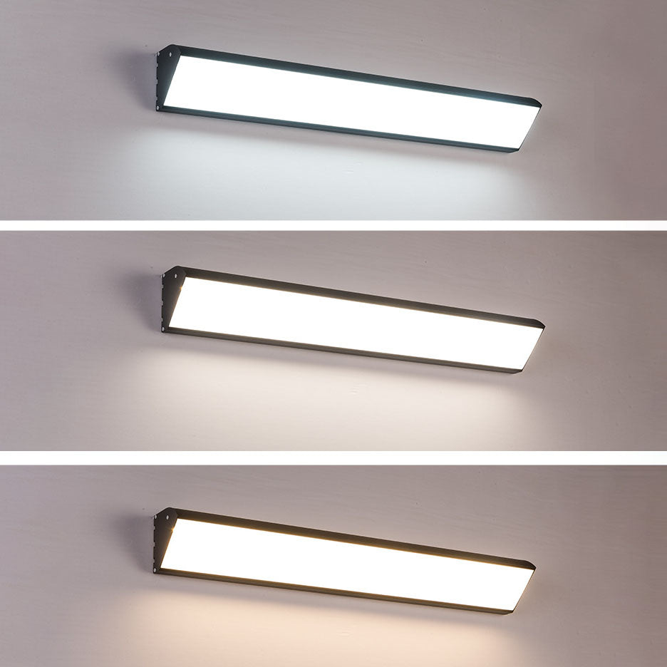 Contemporary Industrial Rectangular Aluminum PC Waterproof LED Wall Sconce Lamp For Outdoor Patio Cuvalon