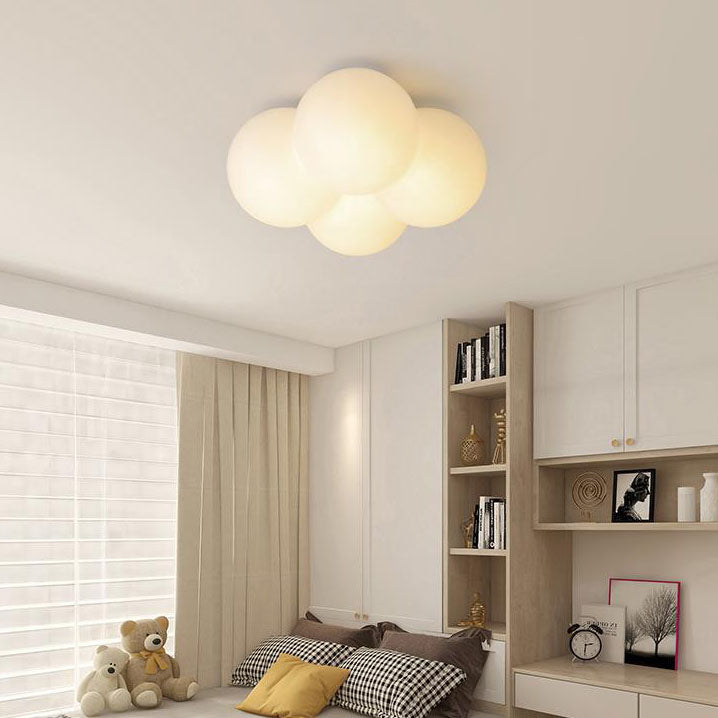 Modern Minimalist Flower Bubble LED Kids Flush Mount Ceiling Light Cuvalon