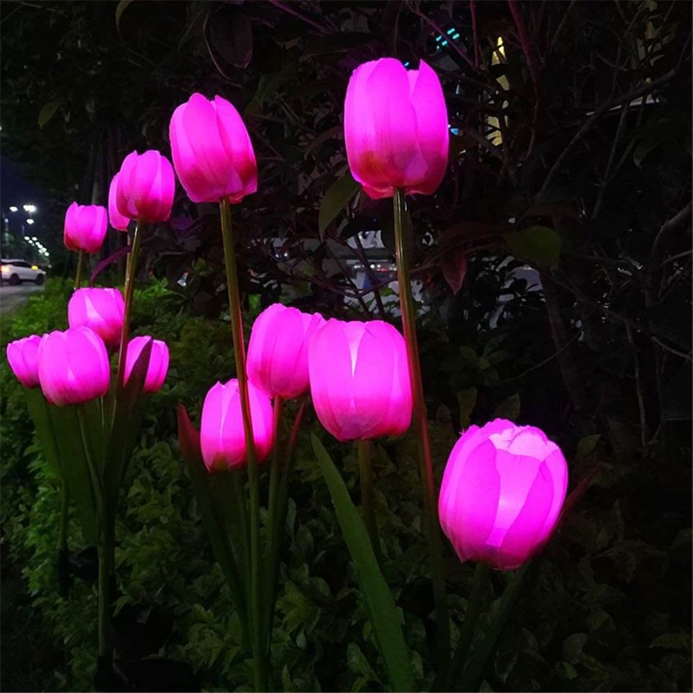 Outdoor Solar Tulip LED Waterproof Lawn Ground Decorative Insert Landscape Light Cuvalon
