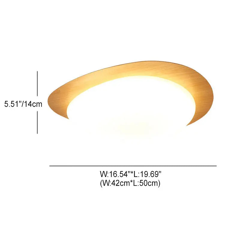 Nordic Iron Wood Grain Pebble LED Flush Mount Ceiling Light Cuvalon