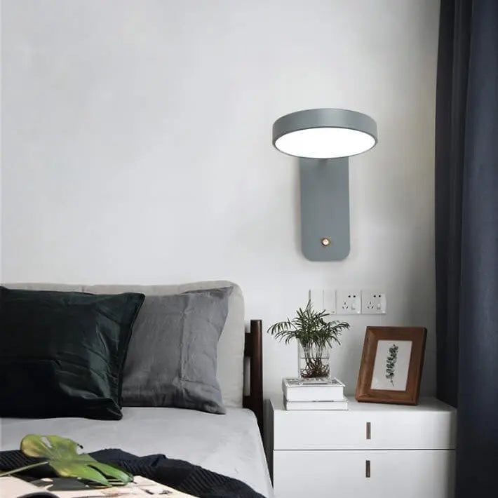Nordic Simple Round Rotatable Switch LED Reading Wall Sconce Lamp Cuvalon
