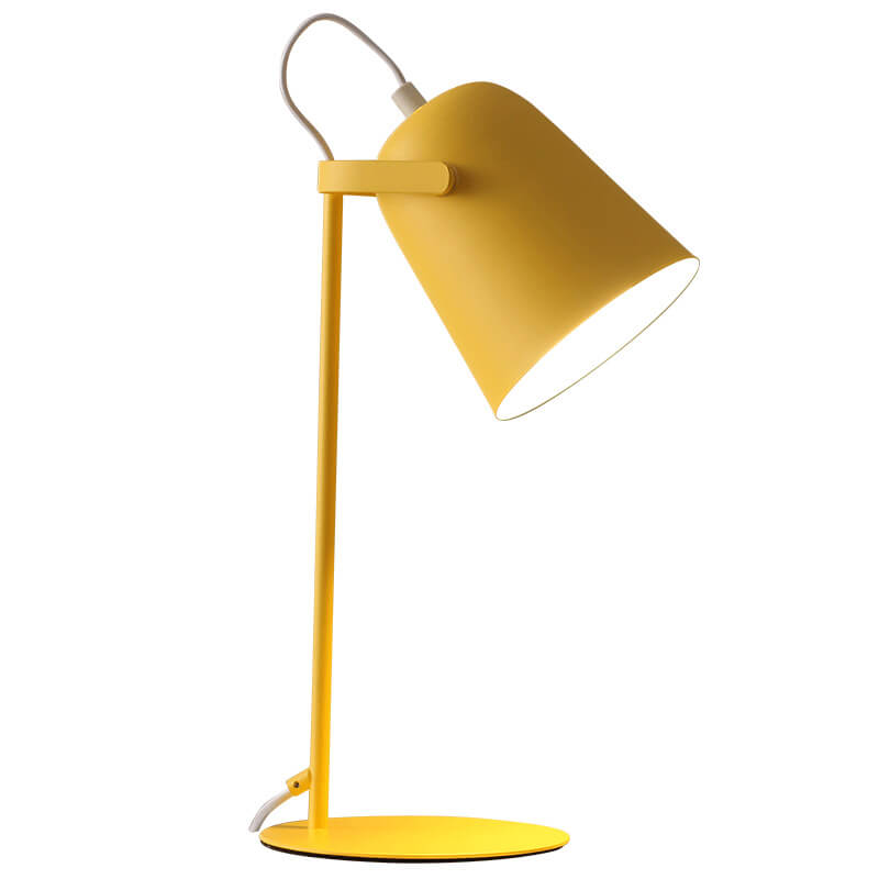 Nordic Macaron Color Creative Iron Bucket Design 1-Light Table Lamp Cuvalon
