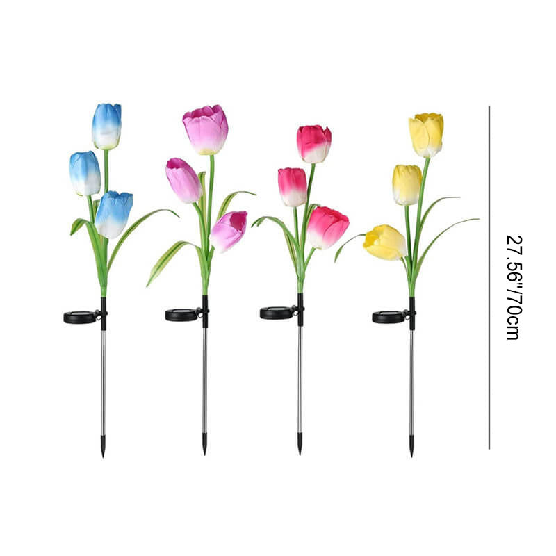 Outdoor Solar Tulip LED Waterproof Lawn Ground Decorative Insert Landscape Light Cuvalon