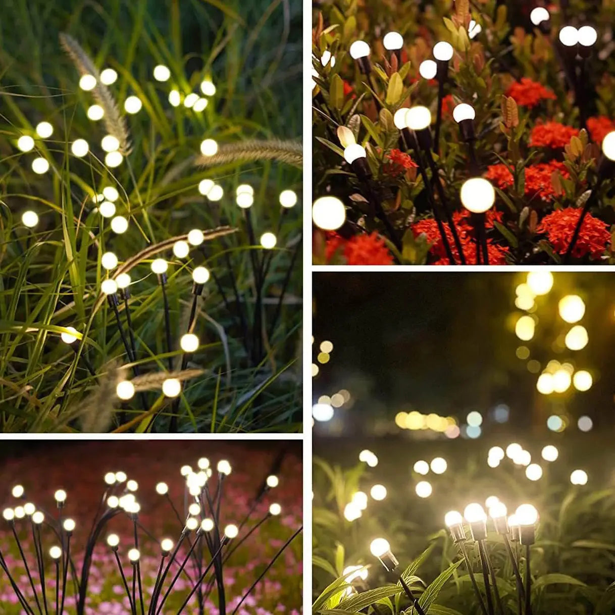 Modern Decorative Solar Firefly Waterproof ABS LED Lawn Insert Ground Outdoor Landscape Lighting Cuvalon