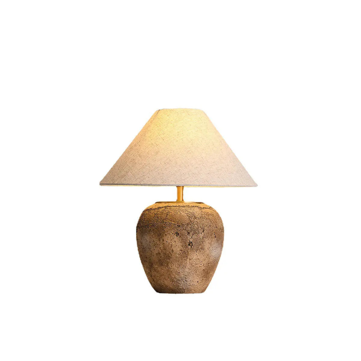 Modern Shabby Chic Cone Fabric Ceramic Jar 1-Light Table Lamp For Bedroom Cuvalon