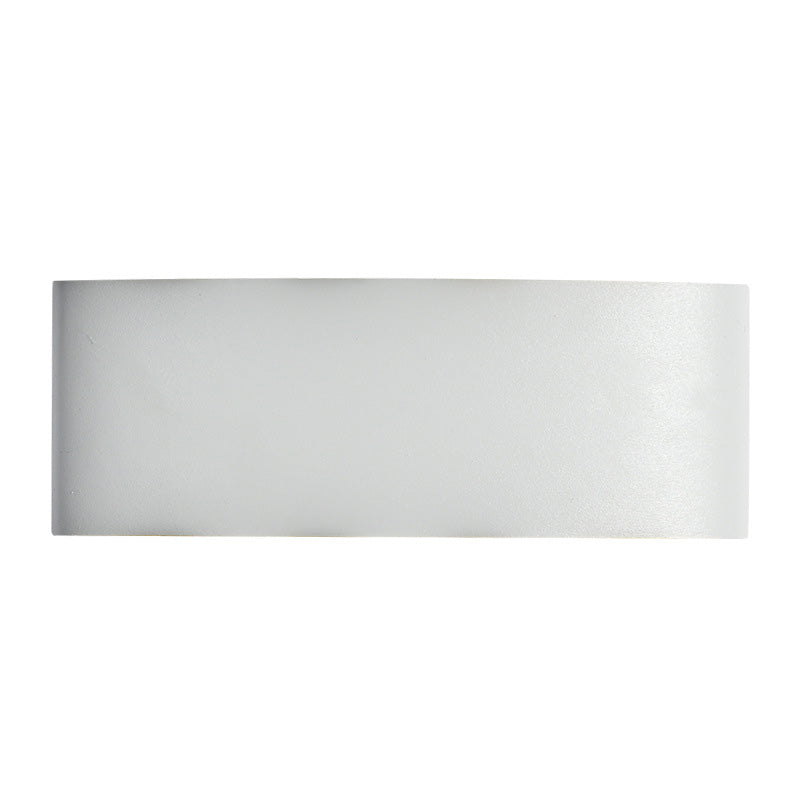 Modern Minimalist Waterproof Cylinder Rectangular Aluminium Iron Acrylic LED Wall Sconce Lamp For Outdoor Patio Cuvalon