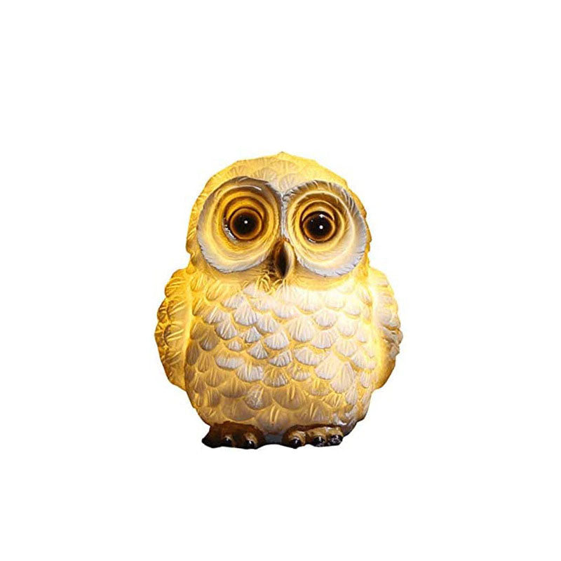 Solar Modern Creative Resin Owl Decoration LED Outdoor Landscape Light Cuvalon