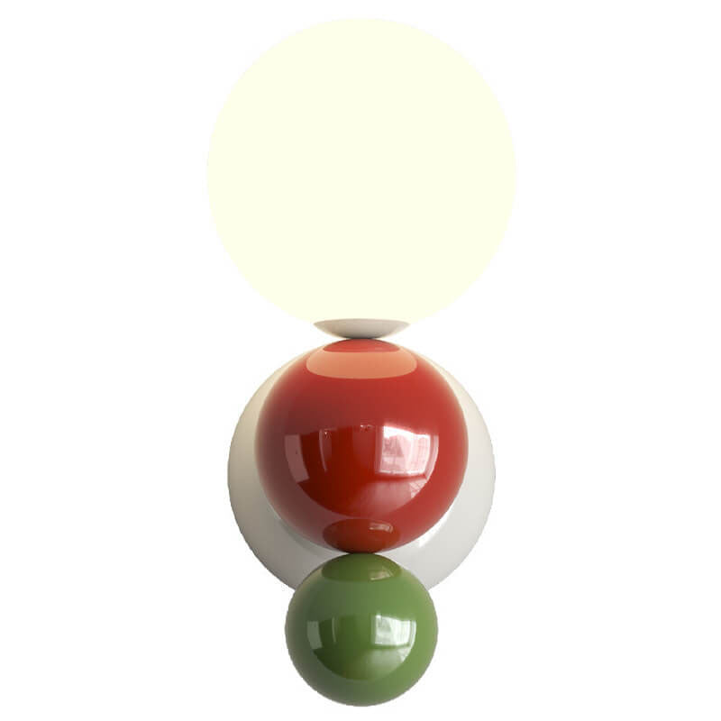 Modern Cream Style Children's Wrought Iron Sphere 1-Light Wall Sconce Lamp Cuvalon