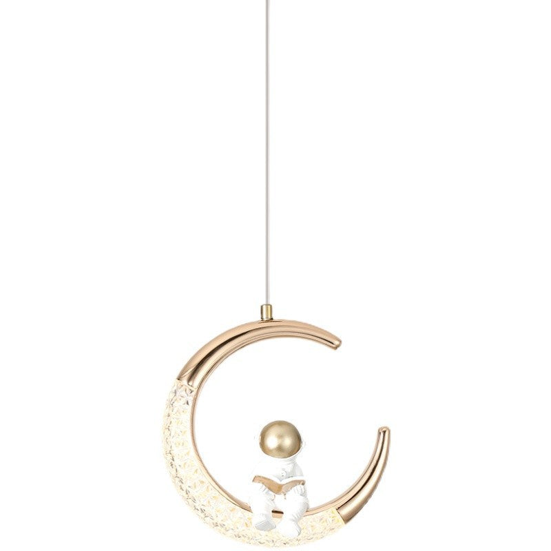 Modern Creative Astronaut Moon LED Kids Pendant Light Cuvalon