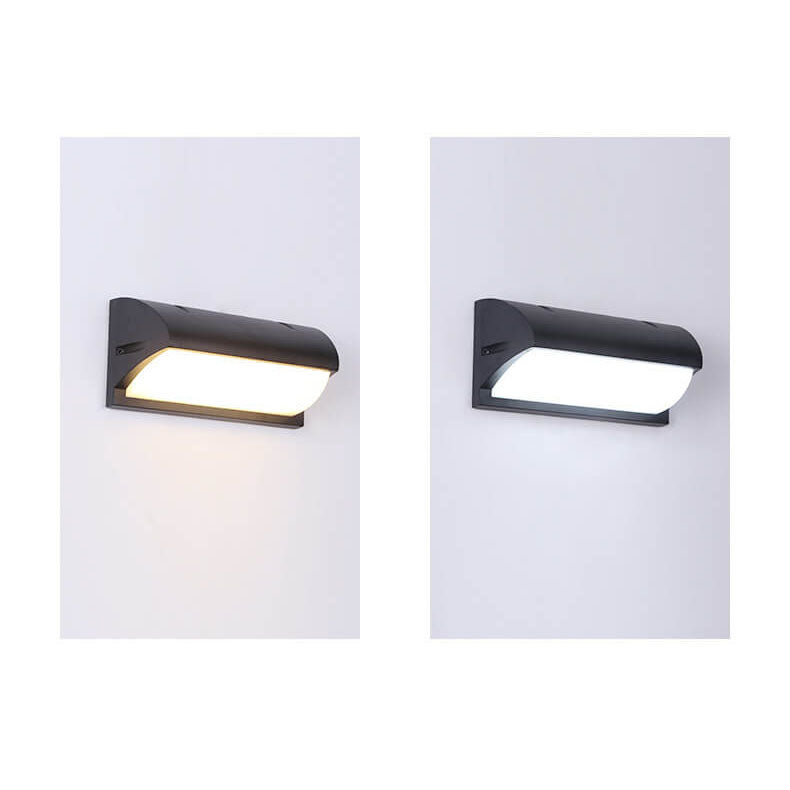 Modern Simple Geometry Outdoor Waterproof Sensor LED Wall Sconce Lamp Cuvalon