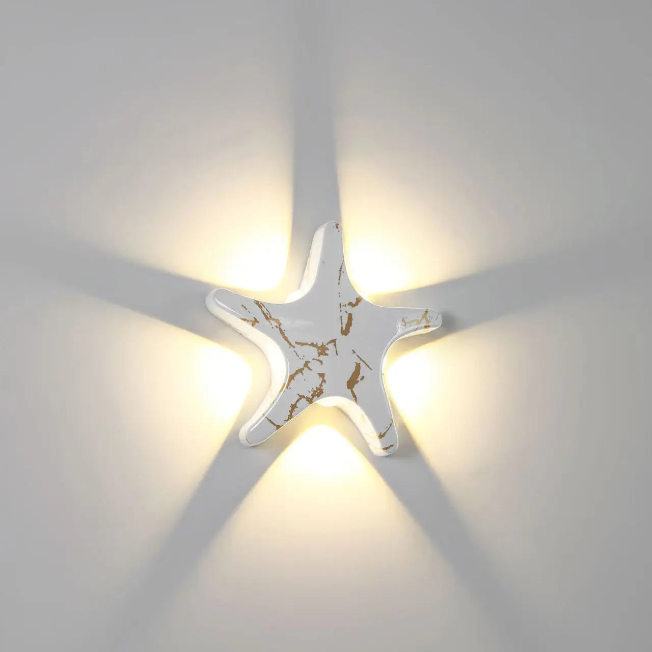 Contemporary Simplicity Aluminum Starfish Design LED Waterproof Wall Sconce Lamp For Outdoor Patio Cuvalon